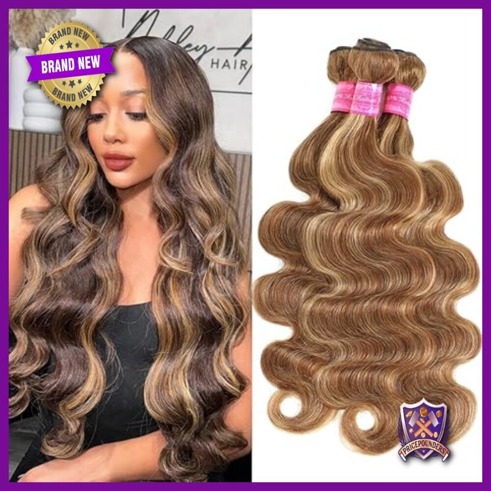 Brazilian Virgin Human Hair Extensions Body Wave 14-30 Inch Sew-In Bundles